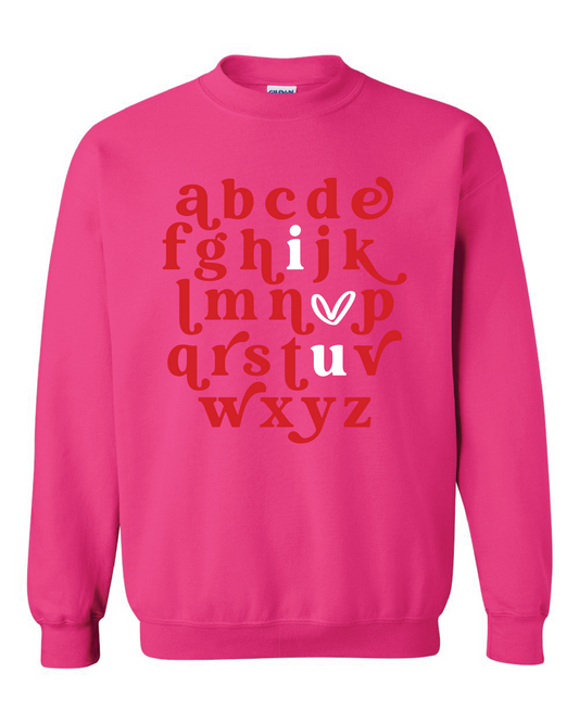 ABCD I<3U SWEATSHIRT