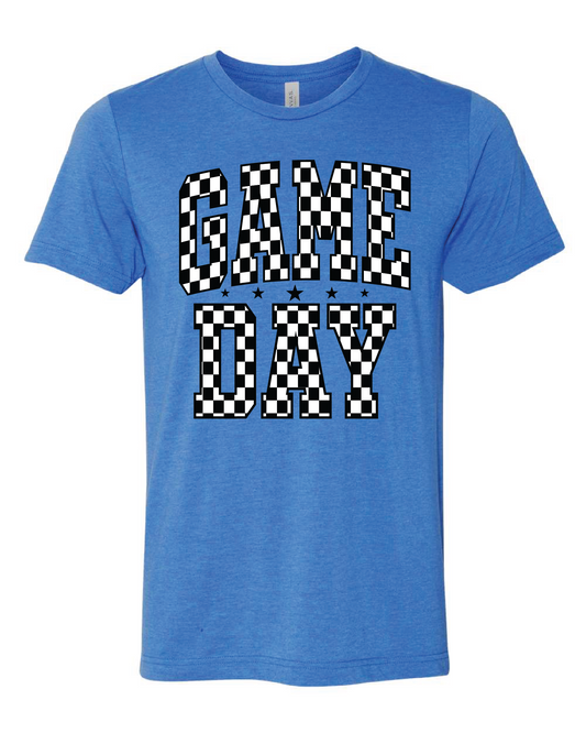 CHECKERED GAME DAY TEE - ADULT