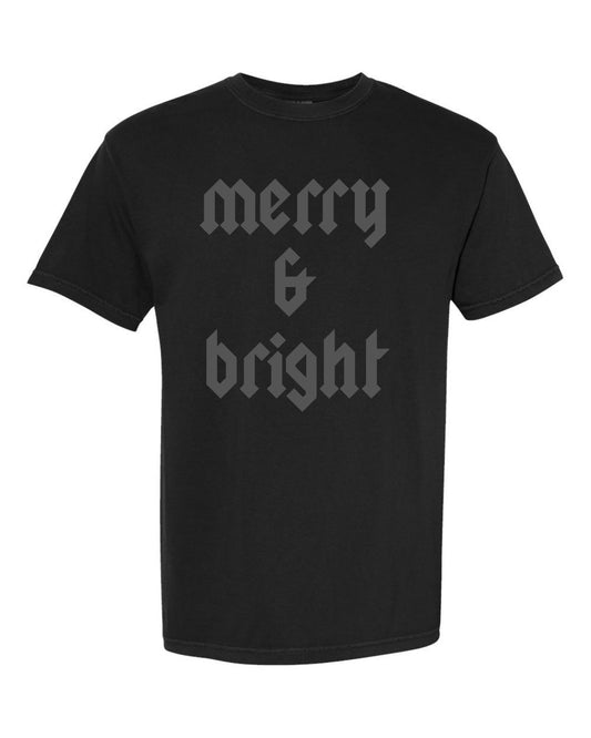 MERRY & BRIGHT BLACK PUFF TEE