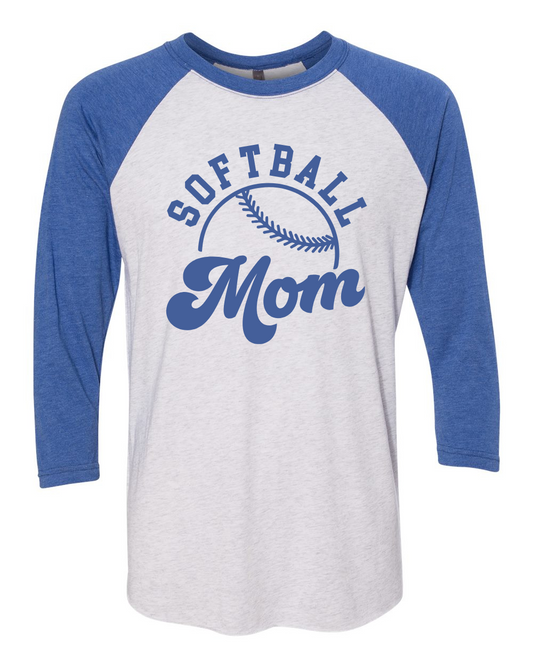 SOFTBALL MOM RAGLAN TEE